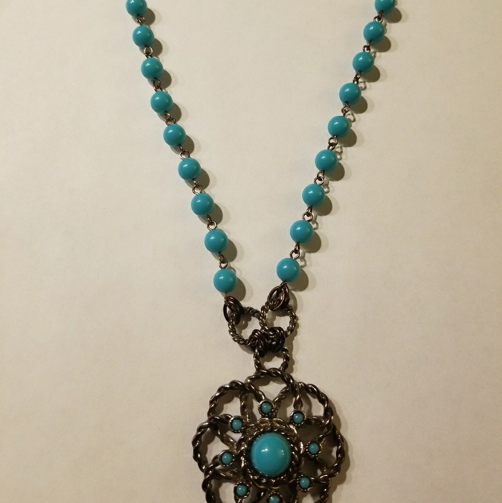 Blue and silver necklace